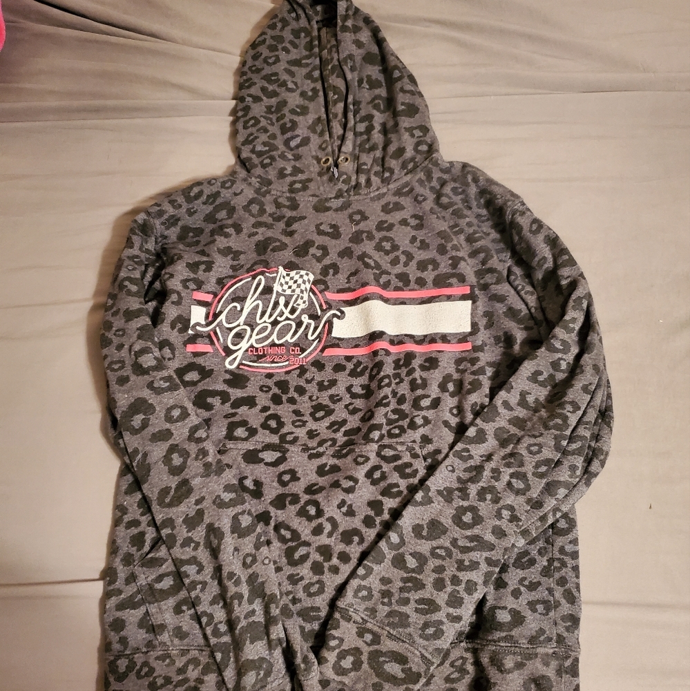 Chix Gear racing hoodie medium with leopard print!